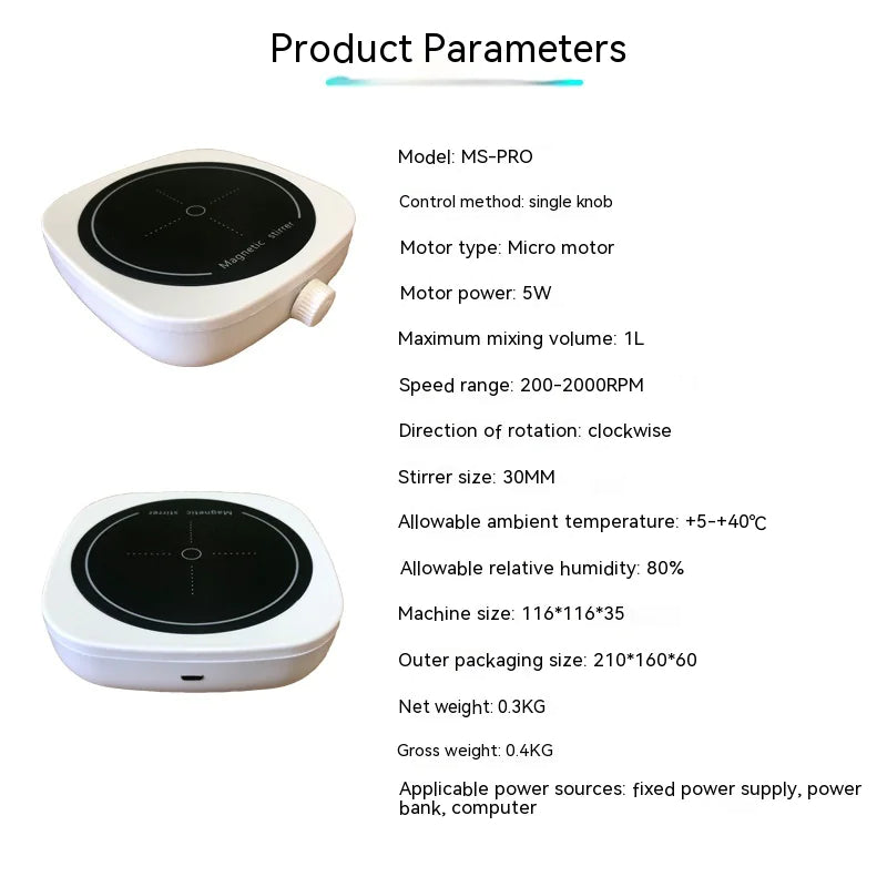 FolkMix™ Compact Magnetic Stirrer